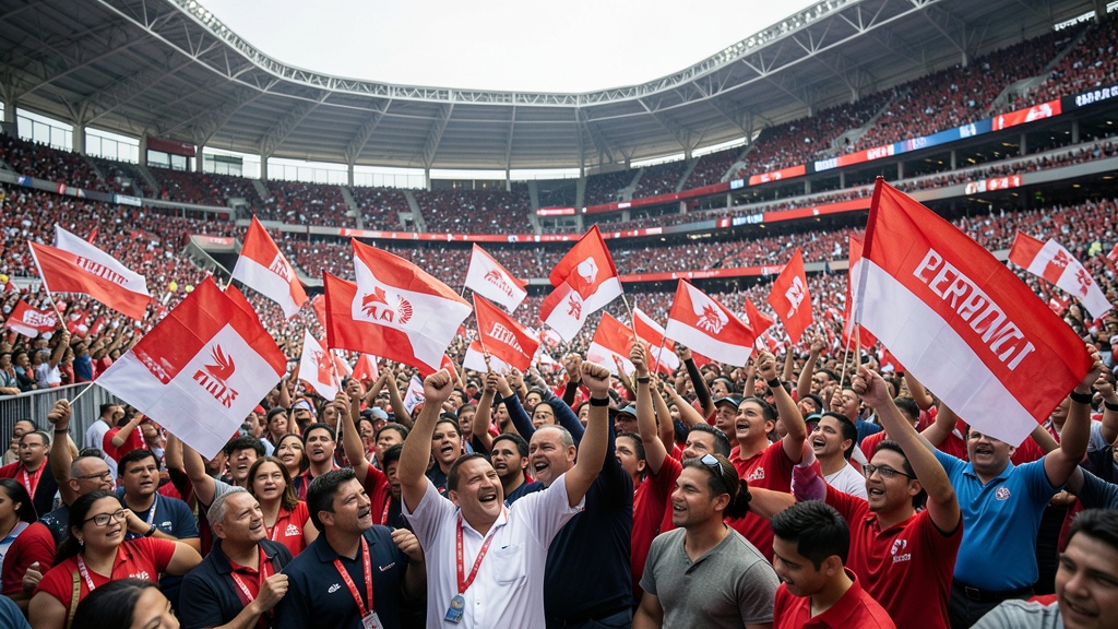 Hinchas peruanos saludaron a la selección ante Canadá con banderazo masivo en Montreal
