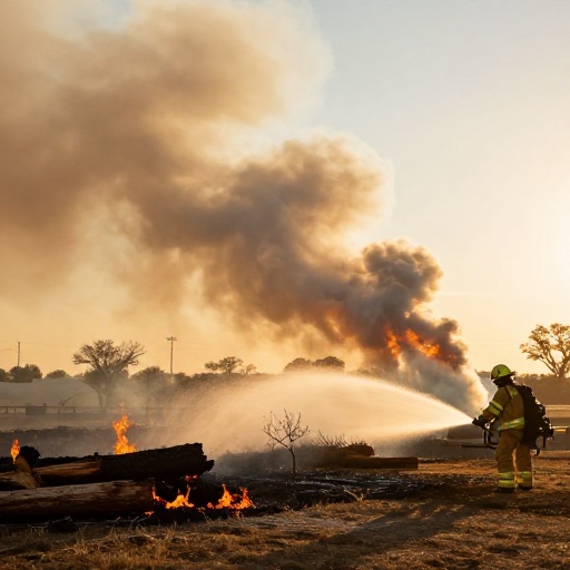 Miles de personas en alerta por avance del incendio forestal que consume más de 32 mil hectáreas en Texas