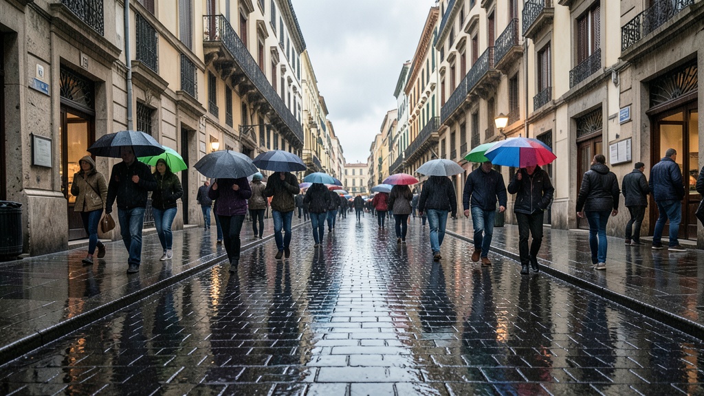 Barcelona registra el día más lluvioso de los últimos veinte años con precipitaciones extremas
