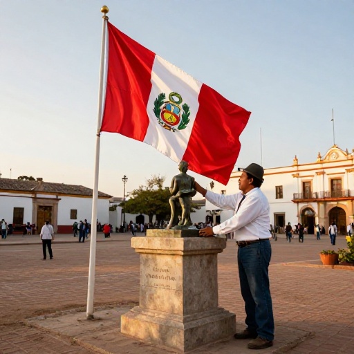 Oscar Reto develó busto del héroe Juan Valer Sandoval en Tacna