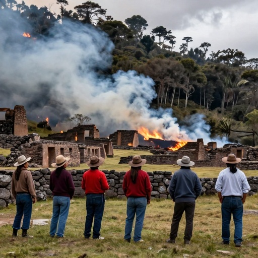 Incendio forestal amenaza Huánuco Pampa, Patrimonio Cultural de la Nación