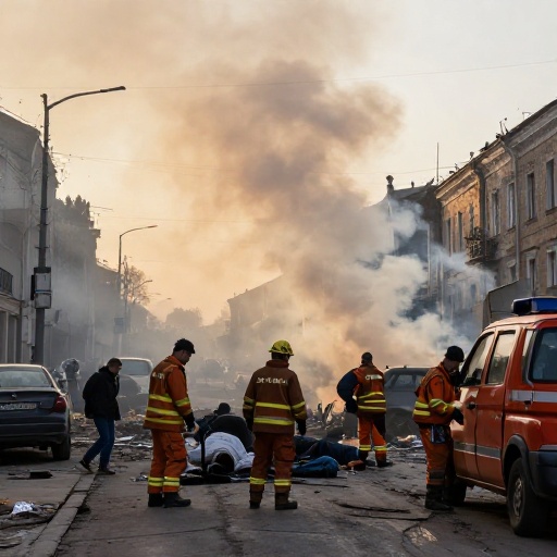 Ataque ruso masivo deja 4 muertos en Kiev